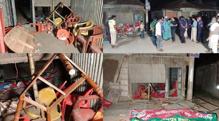 ফরিদপুরে জমি নিয়ে বিরোধের জেরে সংঘর্ষে দোকান-বাড়ি ভাঙচুর, আহত ২০